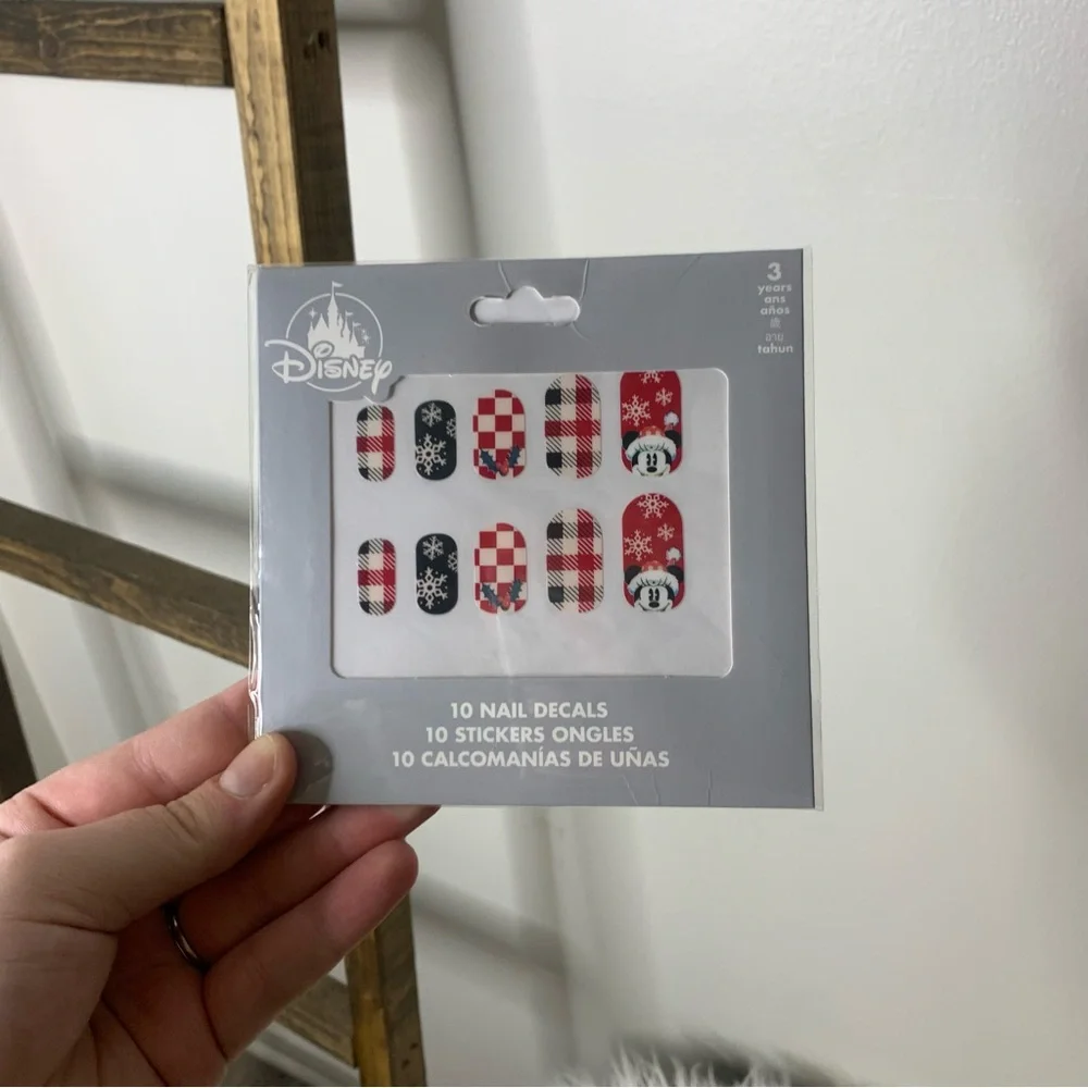 Disney Parks Christmas Minnie Nail Stickers